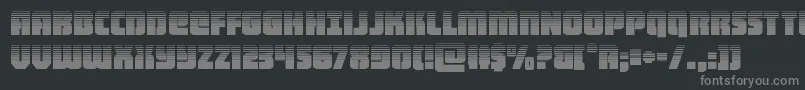 heavyfalconhalf Font – Gray Fonts on Black Background