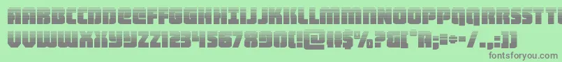 heavyfalconhalf Font – Gray Fonts on Green Background