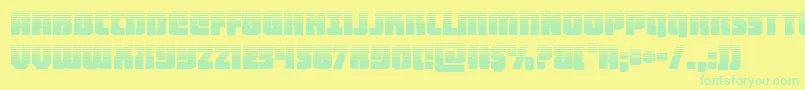 heavyfalconhalf Font – Green Fonts on Yellow Background