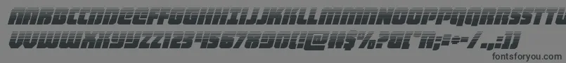 heavyfalconhalfital Font – Black Fonts on Gray Background