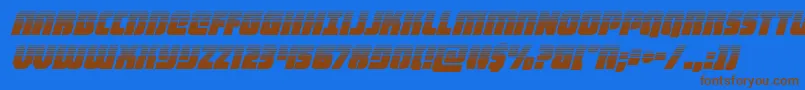 heavyfalconhalfital Font – Brown Fonts on Blue Background
