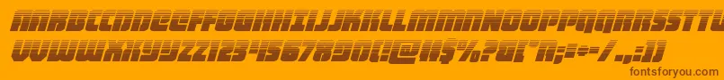 heavyfalconhalfital Font – Brown Fonts on Orange Background