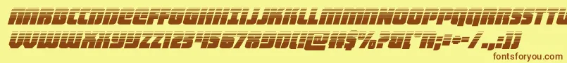 heavyfalconhalfital Font – Brown Fonts on Yellow Background