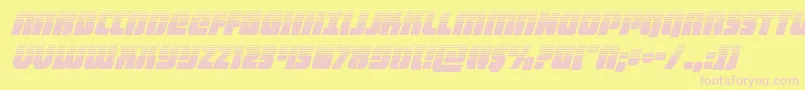 heavyfalconhalfital-fontti – vaaleanpunaiset fontit keltaisella taustalla