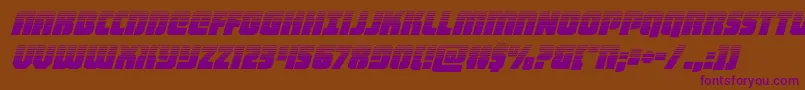 heavyfalconhalfital Font – Purple Fonts on Brown Background