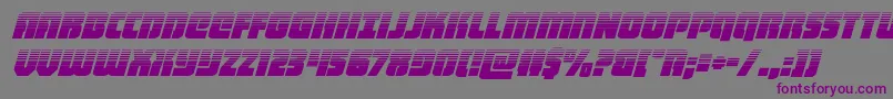 フォントheavyfalconhalfital – 紫色のフォント、灰色の背景