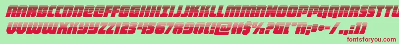 heavyfalconhalfital Font – Red Fonts on Green Background