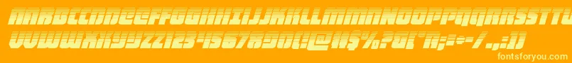 heavyfalconhalfital Font – Yellow Fonts on Orange Background