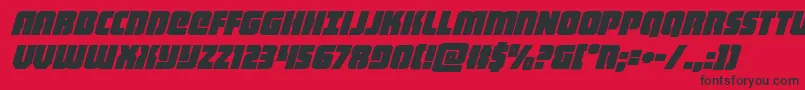 heavyfalconital Font – Black Fonts on Red Background