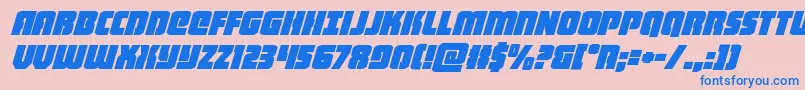 heavyfalconital Font – Blue Fonts on Pink Background