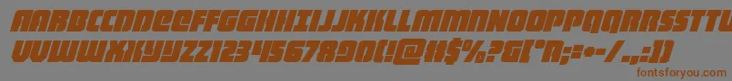 heavyfalconital Font – Brown Fonts on Gray Background