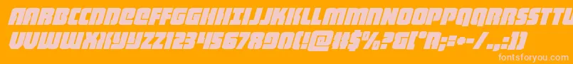 heavyfalconital Font – Pink Fonts on Orange Background
