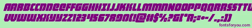 heavyfalconital Font – Purple Fonts on Green Background