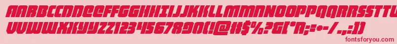 heavyfalconital Font – Red Fonts on Pink Background