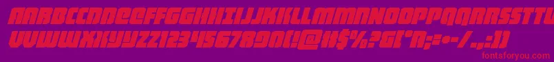 heavyfalconital Font – Red Fonts on Purple Background