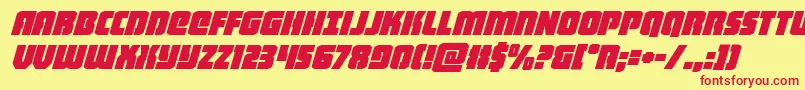 heavyfalconital Font – Red Fonts on Yellow Background