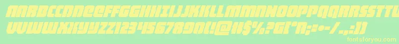 heavyfalconital Font – Yellow Fonts on Green Background