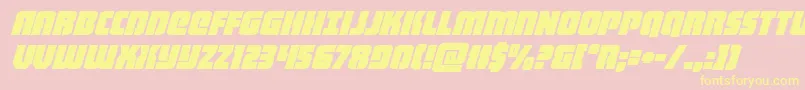 heavyfalconital Font – Yellow Fonts on Pink Background
