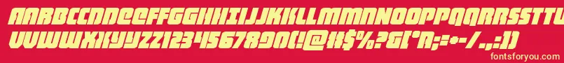 heavyfalconital Font – Yellow Fonts on Red Background