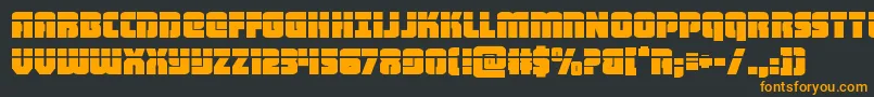 heavyfalconlaser-Schriftart – Orangefarbene Schriften auf schwarzem Hintergrund
