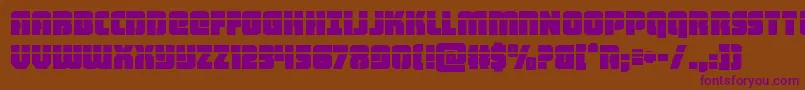 heavyfalconlaser-Schriftart – Violette Schriften auf braunem Hintergrund