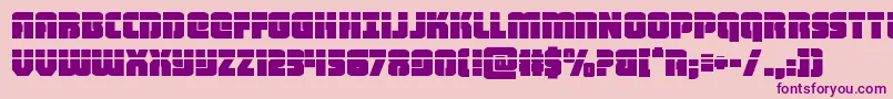 heavyfalconlaser-Schriftart – Violette Schriften auf rosa Hintergrund
