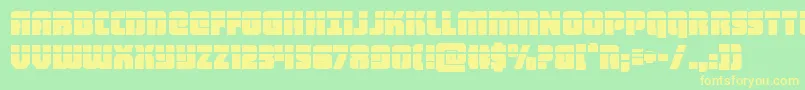 heavyfalconlaser Font – Yellow Fonts on Green Background