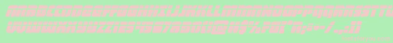 heavyfalconlaseritalic-Schriftart – Rosa Schriften auf grünem Hintergrund