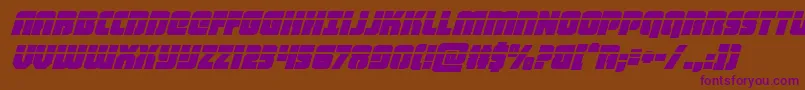 heavyfalconlaseritalic Font – Purple Fonts on Brown Background