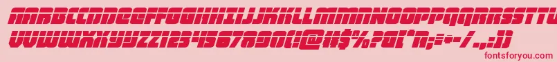 heavyfalconlaseritalic Font – Red Fonts on Pink Background