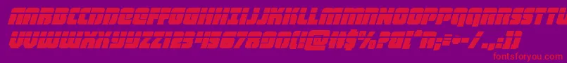 heavyfalconlaseritalic-fontti – punaiset fontit violetilla taustalla