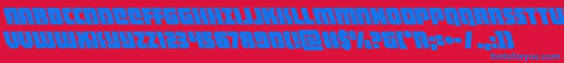 heavyfalconleft Font – Blue Fonts on Red Background