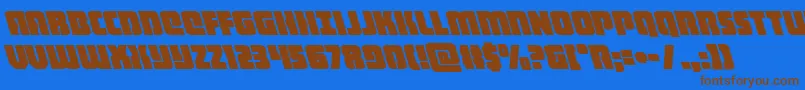 heavyfalconleft Font – Brown Fonts on Blue Background
