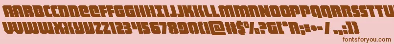 heavyfalconleft Font – Brown Fonts on Pink Background