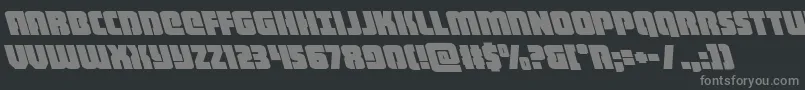 heavyfalconleft Font – Gray Fonts on Black Background