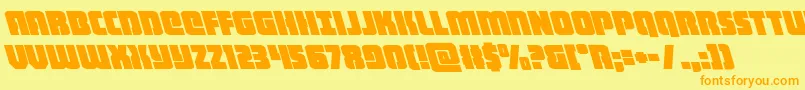heavyfalconleft Font – Orange Fonts on Yellow Background