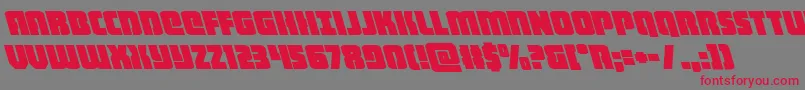 heavyfalconleft Font – Red Fonts on Gray Background