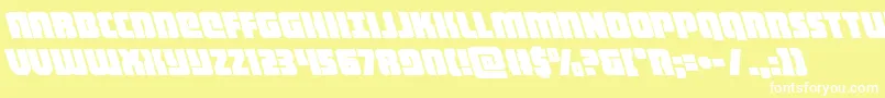 フォントheavyfalconleft – 黄色い背景に白い文字