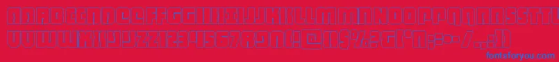 heavyfalconout Font – Blue Fonts on Red Background