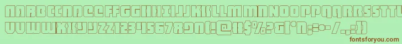 heavyfalconout Font – Brown Fonts on Green Background