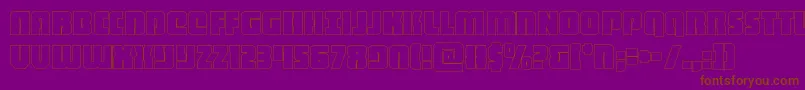 heavyfalconout Font – Brown Fonts on Purple Background