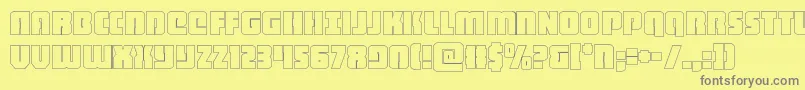 heavyfalconout Font – Gray Fonts on Yellow Background