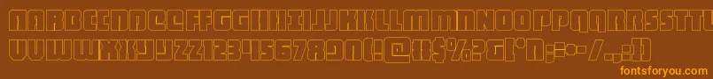 heavyfalconout Font – Orange Fonts on Brown Background