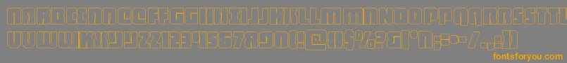 heavyfalconout Font – Orange Fonts on Gray Background