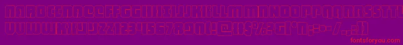 heavyfalconout Font – Red Fonts on Purple Background