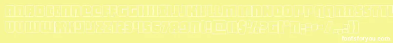 heavyfalconout Font – White Fonts on Yellow Background