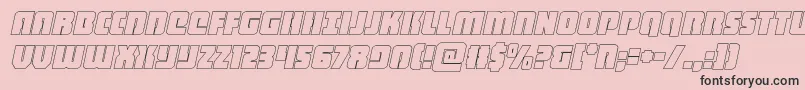 heavyfalconoutital Font – Black Fonts on Pink Background