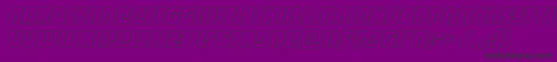 heavyfalconoutital Font – Black Fonts on Purple Background