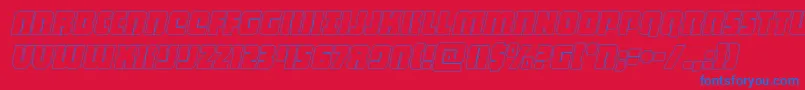 heavyfalconoutital Font – Blue Fonts on Red Background
