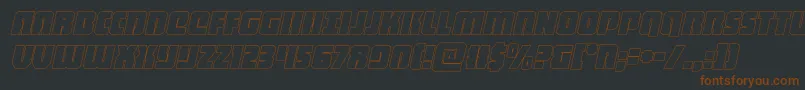heavyfalconoutital Font – Brown Fonts on Black Background